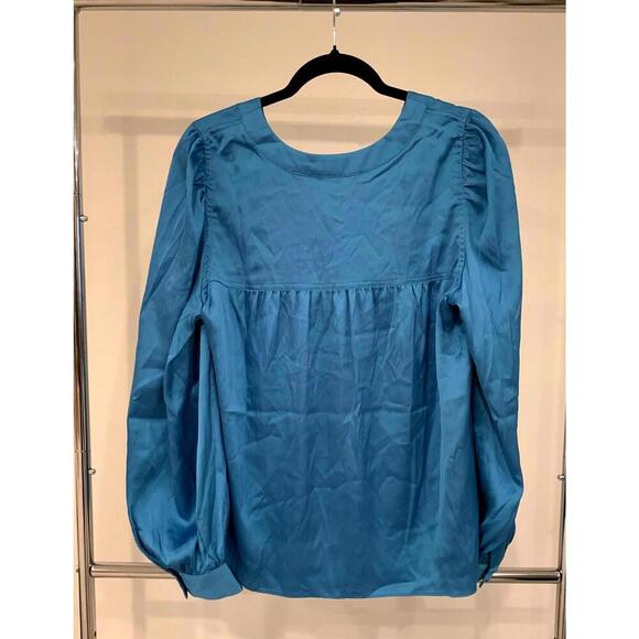 Elegant V-Neck Blouse by White House Black Market - Size L - Picture 2 of 3